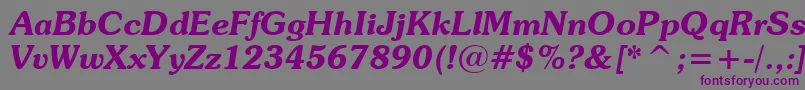 SouvenirDemiItalicBt Font – Purple Fonts on Gray Background