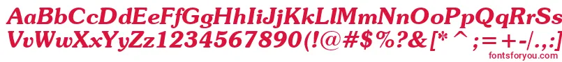 SouvenirDemiItalicBt Font – Red Fonts on White Background