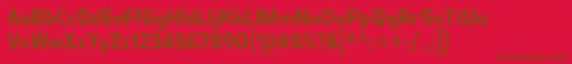 AthabascaCdBd Font – Brown Fonts on Red Background