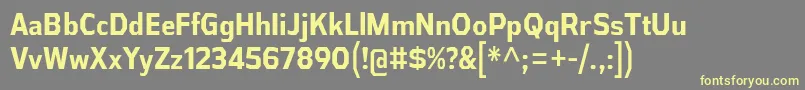 Шрифт AthabascaCdBd – жёлтые шрифты на сером фоне