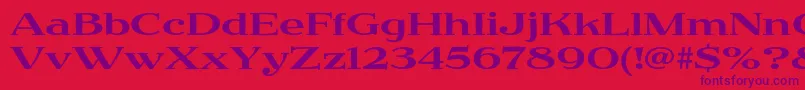 JimbostdExpanded Font – Purple Fonts on Red Background