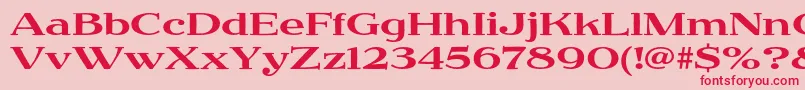 JimbostdExpanded-Schriftart – Rote Schriften auf rosa Hintergrund