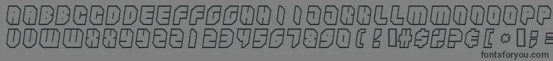 フォントZipper ffy – 黒い文字の灰色の背景