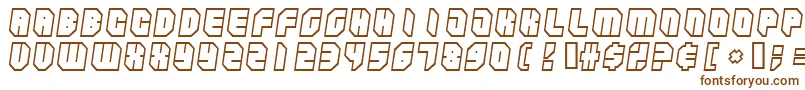 Шрифт Zipper ffy – коричневые шрифты на белом фоне