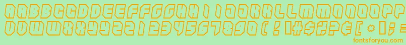 Zipper ffy Font – Orange Fonts on Green Background