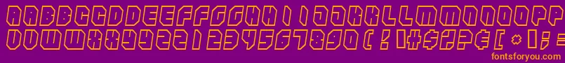 Zipper ffy Font – Orange Fonts on Purple Background