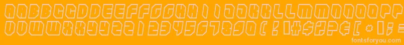 Zipper ffy-Schriftart – Rosa Schriften auf orangefarbenem Hintergrund