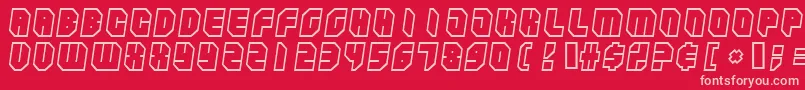 Zipper ffy Font – Pink Fonts on Red Background