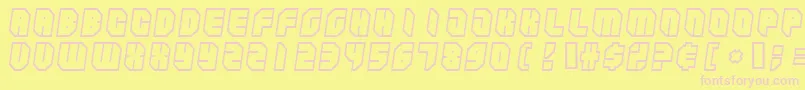 Zipper ffy-fontti – vaaleanpunaiset fontit keltaisella taustalla