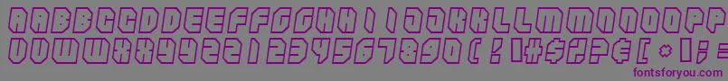 フォントZipper ffy – 紫色のフォント、灰色の背景