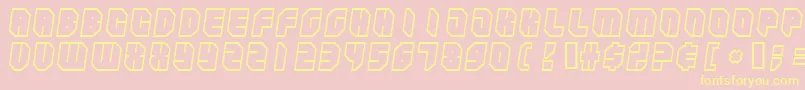 Zipper ffy Font – Yellow Fonts on Pink Background