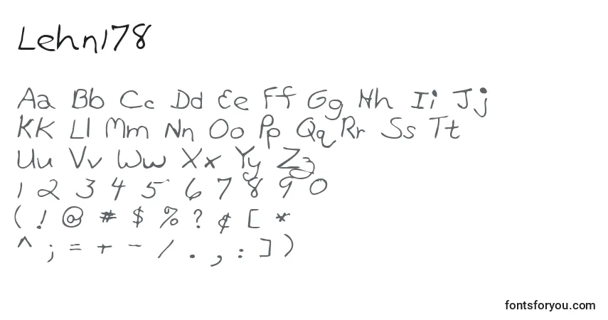A fonte Lehn178 – alfabeto, números, caracteres especiais