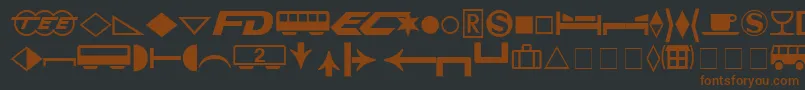 FormatPiThreeSsi Font – Brown Fonts on Black Background