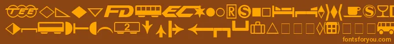 FormatPiThreeSsi Font – Orange Fonts on Brown Background
