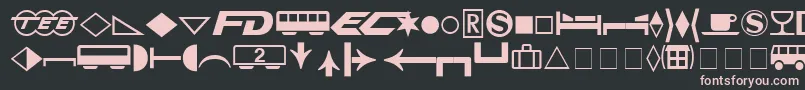 Шрифт FormatPiThreeSsi – розовые шрифты на чёрном фоне