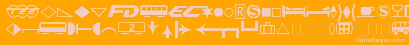 Шрифт FormatPiThreeSsi – розовые шрифты на оранжевом фоне