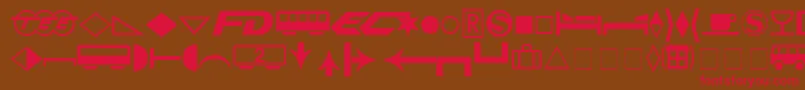 Шрифт FormatPiThreeSsi – красные шрифты на коричневом фоне