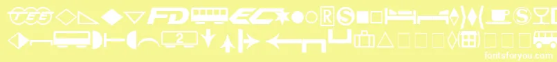FormatPiThreeSsi Font – White Fonts on Yellow Background