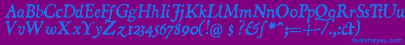 Domii Font – Blue Fonts on Purple Background