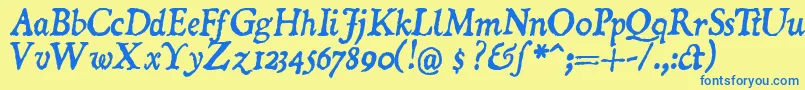 More about Domii Font Domii Font – Blue Fonts on Yellow Background