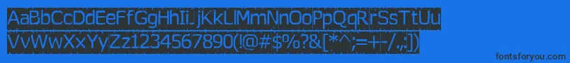 Tearoff Font – Black Fonts on Blue Background