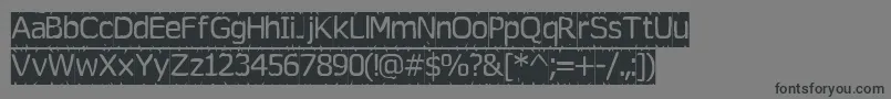 Tearoff Font – Black Fonts on Gray Background