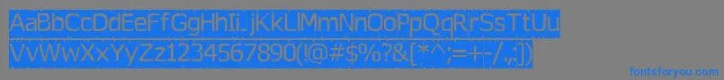 Tearoff Font – Blue Fonts on Gray Background