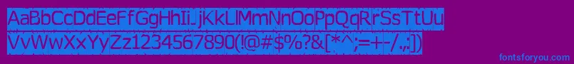 Tearoff Font – Blue Fonts on Purple Background