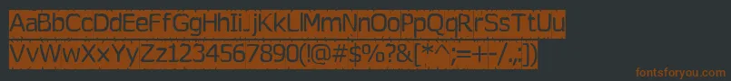 Шрифт Tearoff – коричневые шрифты на чёрном фоне