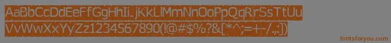 Tearoff Font – Brown Fonts on Gray Background
