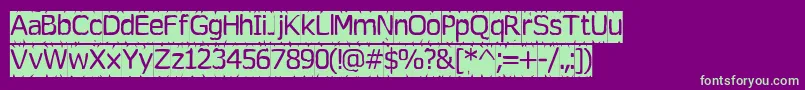 Tearoff Font – Green Fonts on Purple Background