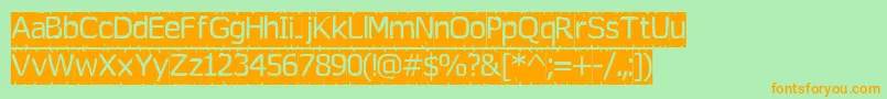 Tearoff Font – Orange Fonts on Green Background