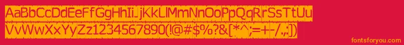 Tearoff Font – Orange Fonts on Red Background
