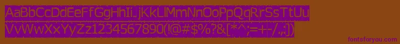 Tearoff Font – Purple Fonts on Brown Background