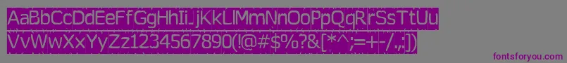 フォントTearoff – 紫色のフォント、灰色の背景