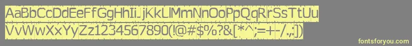 Tearoff Font – Yellow Fonts on Gray Background