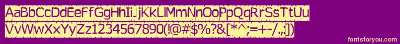 Tearoff Font – Yellow Fonts on Purple Background