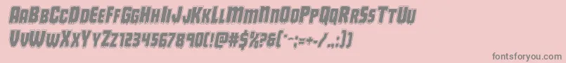 Deathbloodacadital Font – Gray Fonts on Pink Background