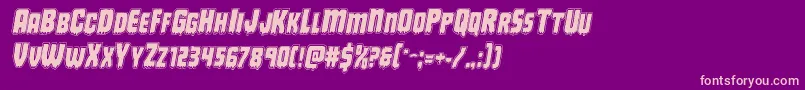 Deathbloodacadital Font – Pink Fonts on Purple Background