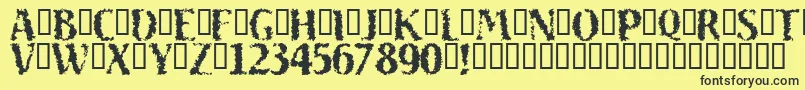 Sand Font – Black Fonts on Yellow Background