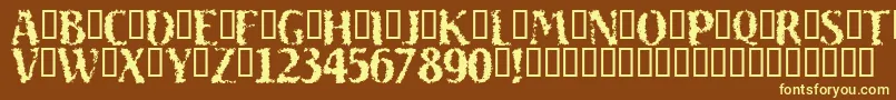 Sand Font – Yellow Fonts on Brown Background