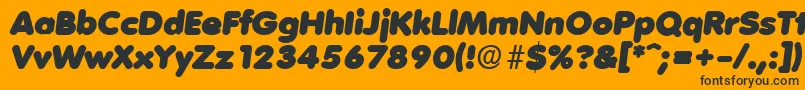 VolkswagenSerialBlackRegularitalicDb Font – Black Fonts on Orange Background