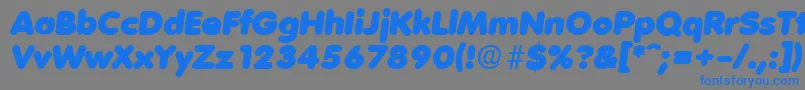 VolkswagenSerialBlackRegularitalicDb Font – Blue Fonts on Gray Background