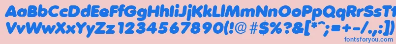 VolkswagenSerialBlackRegularitalicDb Font – Blue Fonts on Pink Background