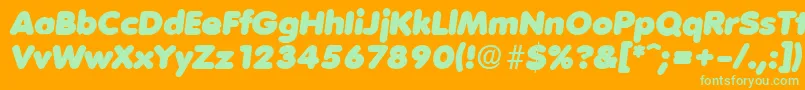 VolkswagenSerialBlackRegularitalicDb Font – Green Fonts on Orange Background