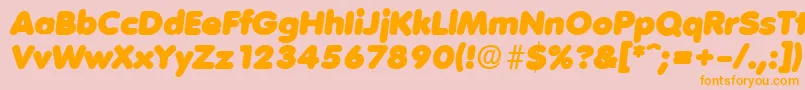 VolkswagenSerialBlackRegularitalicDb Font – Orange Fonts on Pink Background