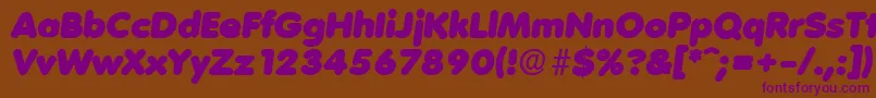 VolkswagenSerialBlackRegularitalicDb Font – Purple Fonts on Brown Background