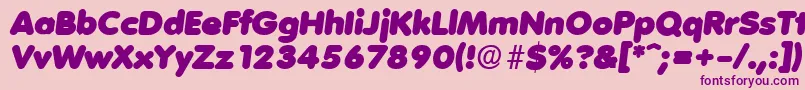 VolkswagenSerialBlackRegularitalicDb Font – Purple Fonts on Pink Background