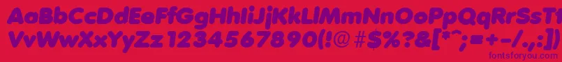 VolkswagenSerialBlackRegularitalicDb Font – Purple Fonts on Red Background