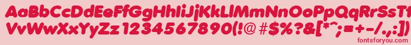 VolkswagenSerialBlackRegularitalicDb Font – Red Fonts on Pink Background